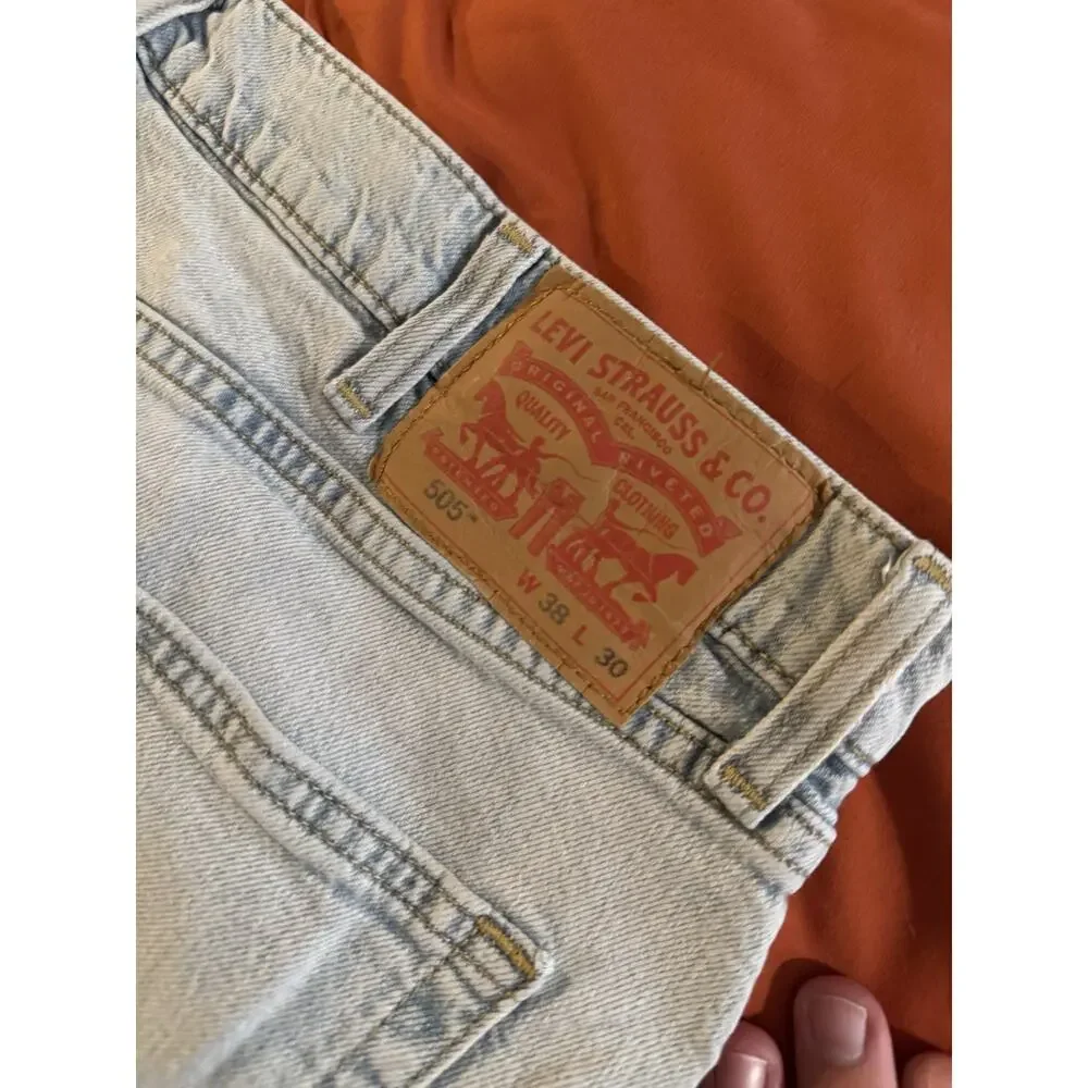 Levi’s 505 Regular Fit Jeans Men’s 38x30 Light Wash